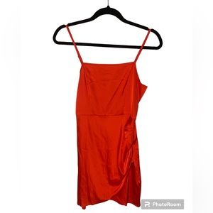Shein Red Silk Dress